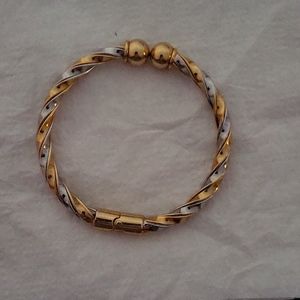 Joan Rivers OS gold and silver plated bracelet/bangle.